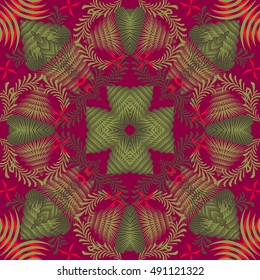 Seamless abstract vector Christmas pattern