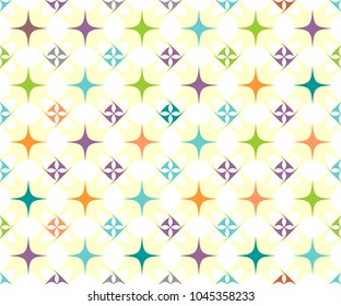 seamless abstract vector colorful star patterns