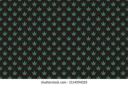 dibujo vectorial abstracto sin fisuras con hojas de marihuana