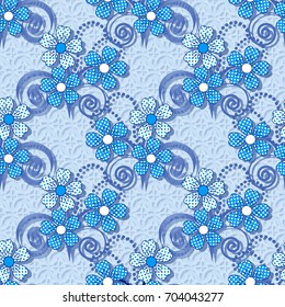 Seamless abstract vector floral background illustration