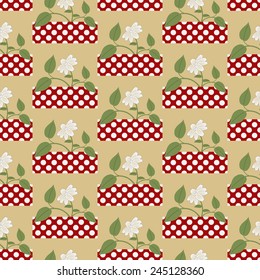 Seamless abstract vector floral illustration background
