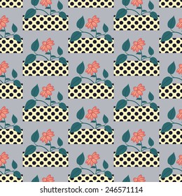 Seamless abstract vector floral illustration background