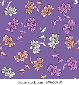 Seamless abstract vector floral illustration background