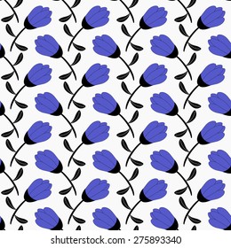 Seamless abstract vector floral illustration