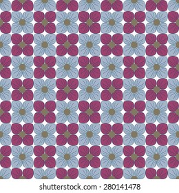 Seamless abstract vector floral  illustration