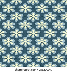 Seamless abstract vector floral  illustration