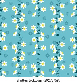 Seamless abstract vector floral  illustration