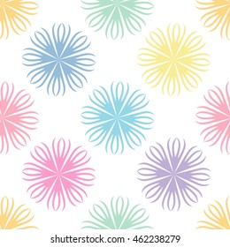 Seamless abstract vector floral pattern 