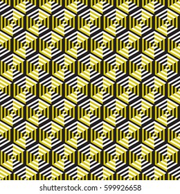 Seamless abstract vector geometric isometric cube pattern background