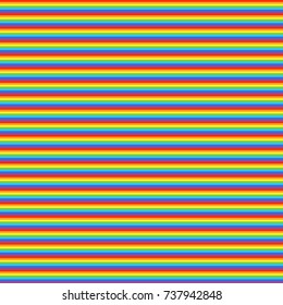 Seamless abstract vector geometric optical pattern. Ornament made of rainbow colored stripes. Symmetrical layout. Gift wrapping paper. Bed sheets and interior.