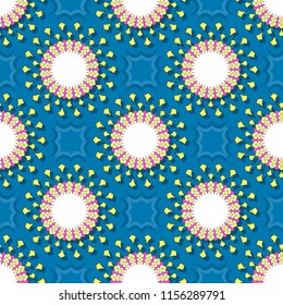 Seamless abstract vector illustration background of circular patterns