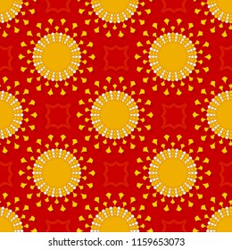 Seamless abstract vector illustration background of circular patterns