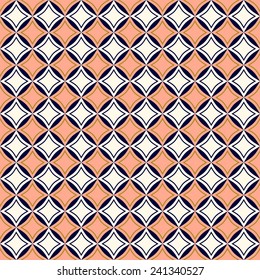 Seamless abstract vector illustration background with diamonds, ovals