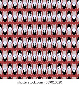 Seamless abstract vector illustration background with layered ovals
