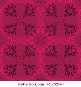 Seamless abstract vector illustration background with decorative curls pattern  