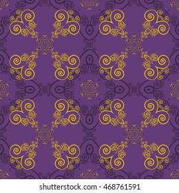 Seamless abstract vector illustration background with decorative curls pattern  