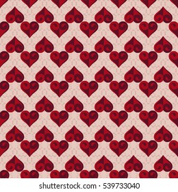 Seamless abstract vector illustration background Valentine's Day with decorative heart
