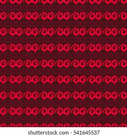 Seamless abstract vector illustration background. Strips of decorative scrollwork