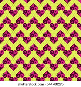 Seamless abstract vector illustration background Valentine's Day with decorative heart