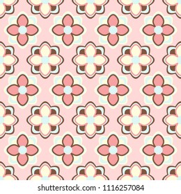 seamless abstract vector illustration of decorative flowers