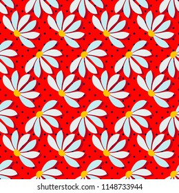 seamless abstract vector illustration of decorative flowers