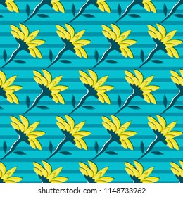 seamless abstract vector illustration of decorative flowers