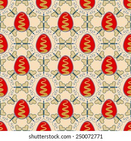 Seamless abstract vector illustration of Easter Day