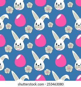 Seamless abstract vector illustration with symbols of Easter