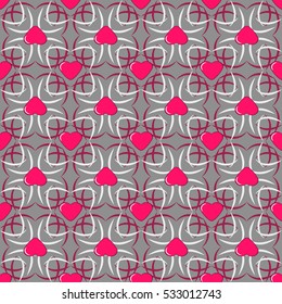 Seamless abstract vector illustration Valentine's Day