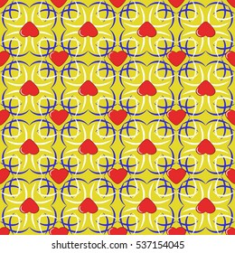 Seamless abstract vector illustration Valentine's Day