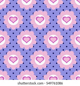Seamless abstract vector illustration Valentine's Day