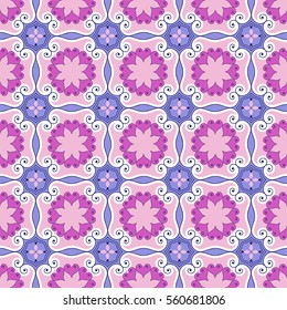 Seamless abstract vector illustration Valentine's Day. Flowers, abstract shapes, heart