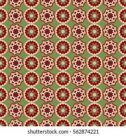 Seamless abstract vector illustration Valentine's Day. C?ircular pattern, heart