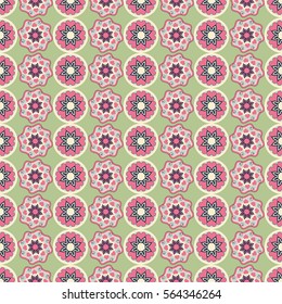 Seamless abstract vector illustration Valentine's Day. C?ircular pattern, heart