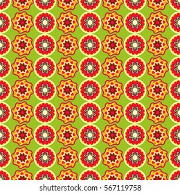 Seamless abstract vector illustration Valentine's Day. C?ircular pattern, heart