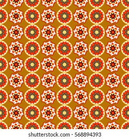 Seamless abstract vector illustration Valentine's Day. C?ircular pattern, heart
