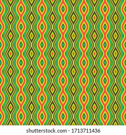 Seamless abstract vector organic pattern with waves, pattern, lines and ornament. Trending bright retro style for design backgrounds, textiles, textures, wallpapers, paper and prints.