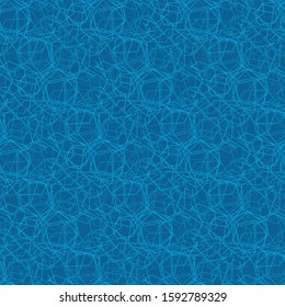 A seamless abstract vector pattern ackground with blue light lines forming geometric connetions. Modern surae print design. Great or backgrounds, stationery and pakaging.