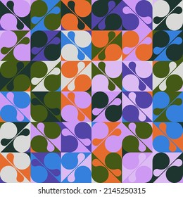 Seamless abstract vector pattern artwork made with repetitive geometry shapes and elements. Geometric design graphics for poster, cover, art, presentation, prints, fabric, wallpaper and etc.