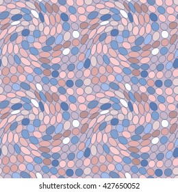 Seamless abstract vector pattern of bubbles. Isolated. Light blue and pink colors.