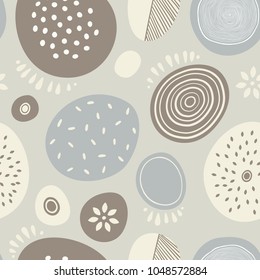 Seamless abstract vector pattern with circles. For cards, invitations, albums, backgrounds and scrapbooks.