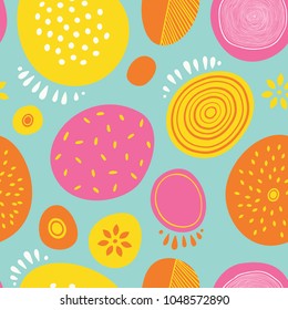 Seamless abstract vector pattern with circles. For cards, invitations, albums, backgrounds and scrapbooks.