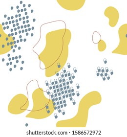 seamless abstract vector pattern, flat style, against a white background