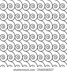 Seamless abstract vector pattern in the form of waves Geometric and modern vintage background