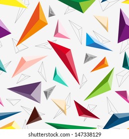 Seamless abstract vector pattern. Geometric colorful triangles background. Vector illustration EPS10