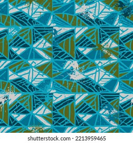 Seamless abstract vector pattern with grunge triangle elements