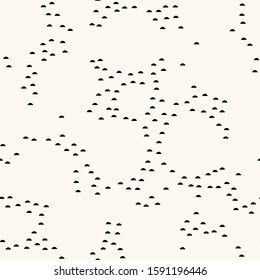 Seamless abstract vector pattern with halfs of circles