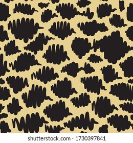 Seamless abstract vector pattern of hand strokes, strokes and graphic spots. Doodle style, hand graphics, organics, trending style for decoration of textiles, gifts, illustrations, background