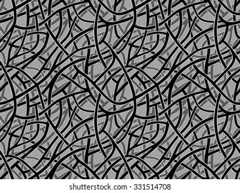 Seamless abstract vector pattern with hand drawn structural motif