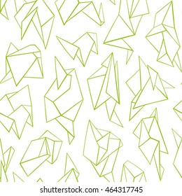 Seamless abstract vector pattern with hand drawn lines structural motif. 3d forms for graphic design. Abstract figures. Asymmetric 3D abstract objects. Free geometric form with pattern structure.